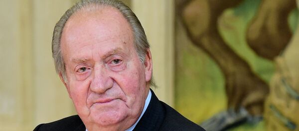 Король Испании Хуан Карлос I во время приема во дворце Сарсуэла в Мадриде. 5 июня 2014 года - Sputnik Mundo