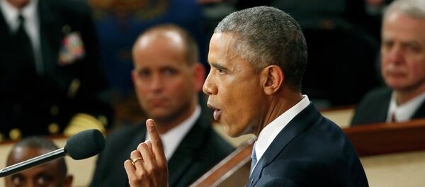 Президент США Барак Обама выступает перед Конгрессом, 21 января 2015 - Sputnik Mundo