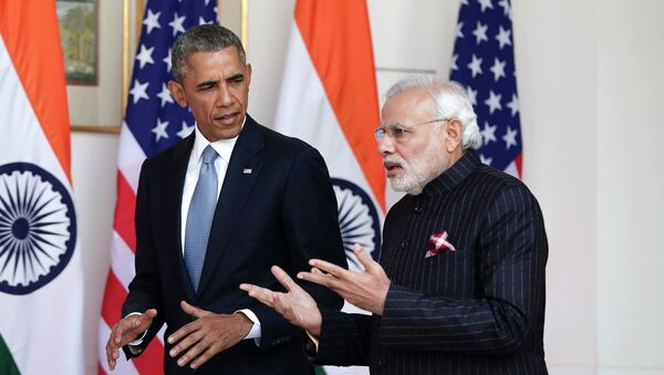 Barack Obama, presidente de EEUU y Narendra Modi, primer ministro de India - Sputnik Mundo