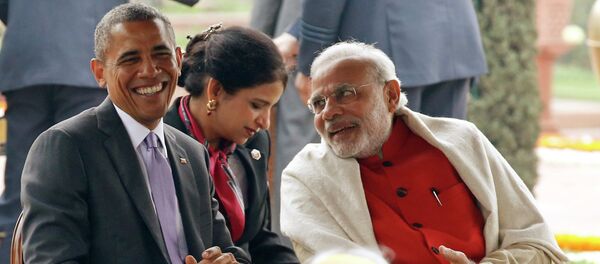 Presidente de EEUU, Barack Obama y primer ministro de India, Narendra Modi - Sputnik Mundo