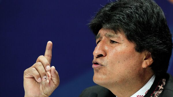 Bolivia's President Evo Morales speaks during a news conference at the CELAC summit in San Antonio de Belen Heredia province January 29, 2015. - Sputnik Mundo