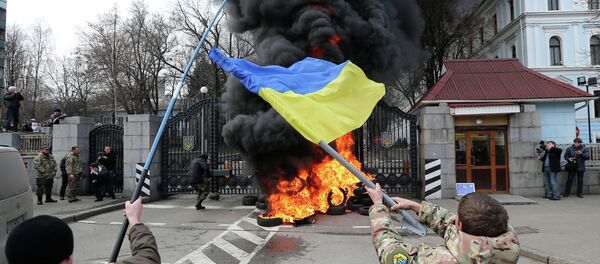 Combatientes de Aidar en Kiev - Sputnik Mundo