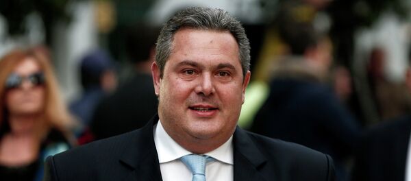 Panos Kamenos, ministro de Defensa Nacional de Grecia Panos Kamenos, ministro de Defensa Nacional de Grecia - Sputnik Mundo