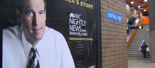 A poster for Nightly News with Brian Williams hangs in a San Francisco subway - Sputnik Mundo