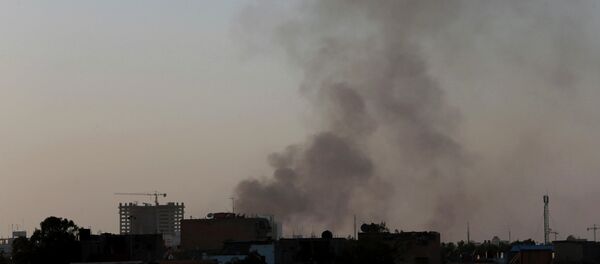 Air near Benghazi port, where there are violent clashes, in Benghazi February 7, 2015 - Sputnik Mundo