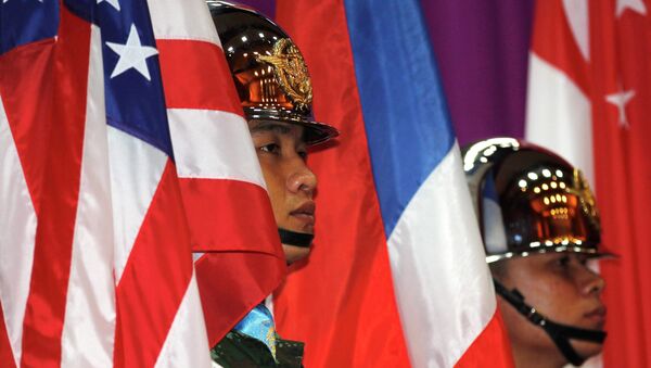 Opening ceremony for Cobra Gold at a military academy in Nakhon Nayok province, east of Bangkok February 9, 2015 - Sputnik Mundo