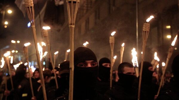 Neonazis en Ucrania (archivo) - Sputnik Mundo