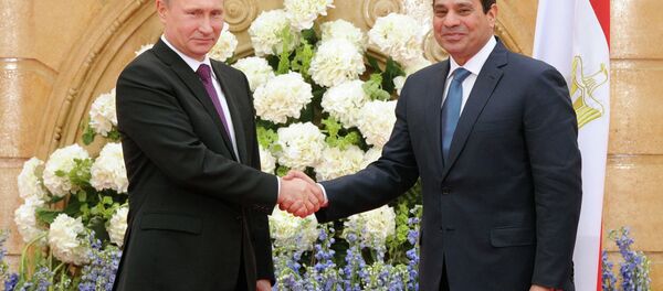 Presidente de Rusia, Vladímir Putin y presidente de Egipto, Abdelfatah al Sisi - Sputnik Mundo