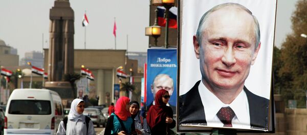 Retrato de Vladímir Putin en El Cairo - Sputnik Mundo