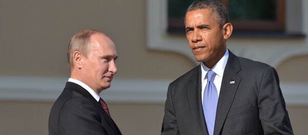 Presidente de Rusia, Vladímir Putin (izda.) y presidente de EEUU, Barack Obama - Sputnik Mundo