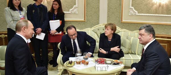 Cumbre en Minsk sobre Ucrania (Archivo) - Sputnik Mundo