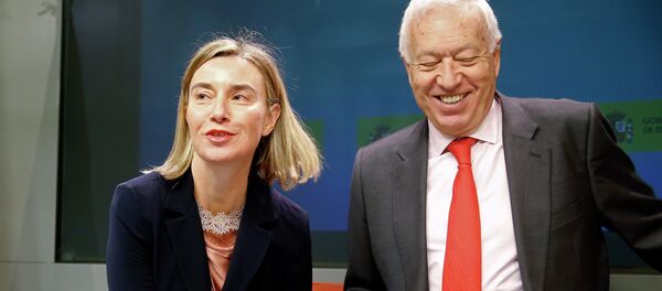 Federica Mogherini y José Manuel García-Margallo - Sputnik Mundo