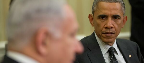 Primer ministro de Israel, Benjamín Netanyahu y presidente de EEUU, Barack Obama - Sputnik Mundo