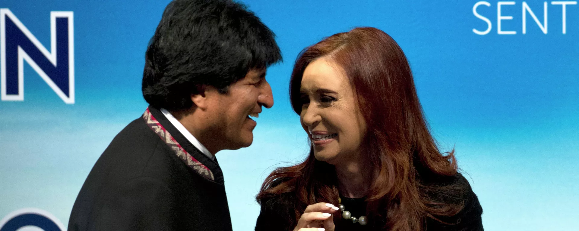 Presidente de Bolivia, Evo Morales y presidenta de Argentina, Cristina Fernández de Kirchner Presidente de Bolivia, Evo Morales y presidenta de Argentina, Cristina Fernández de Kirchner - Sputnik Mundo, 1920, 02.08.2022
