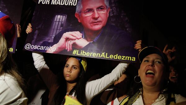 Manifestación en apoyo al opositor venezolano Antonio Ledezma - Sputnik Mundo