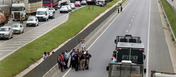 Protestas de camioneros en Brasil - Sputnik Mundo