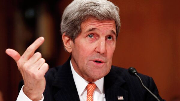 U.S. Secretary of State John Kerry testifies at a Senate Appropriations State, Foreign Operations and Related Programs Subcommittee hearing on review FY2016 funding request and budget justification for the State Department on Capitol Hill in Washington February 24, 2015. - Sputnik Mundo