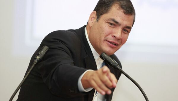 Rafael Correa, presidente de Ecuador - Sputnik Mundo