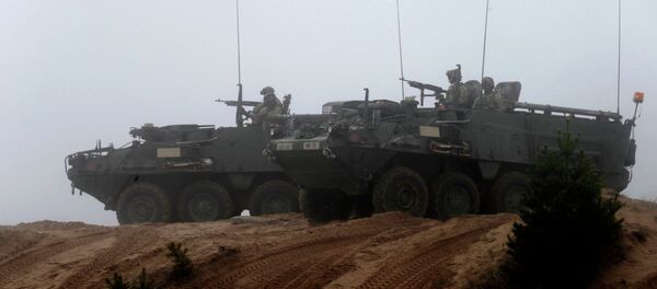 Soldiers of the U.S. Army's 2nd Cavalry Regiment, deployed in Latvia as part of NATO's Operation Atlantic Resolve - Sputnik Mundo