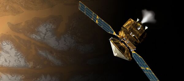 Satélite científico Mars Reconnaissance Orbiter en la concepción artística, proporcionada por la NASA - Sputnik Mundo