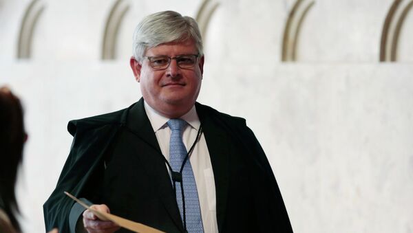 Brazil's prosecutor-general Rodrigo Janot attends a session at the Supreme Court in Brasilia February 25, 2015 - Sputnik Mundo