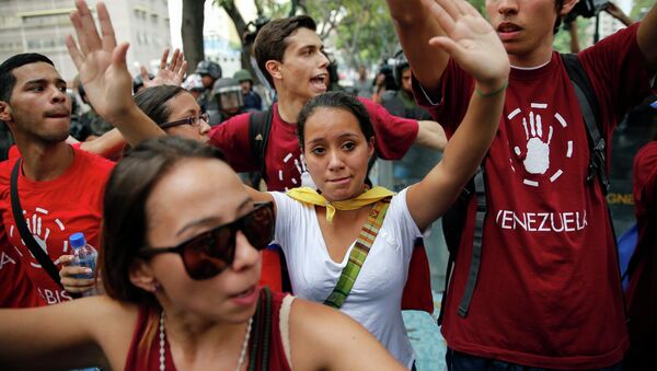 Manifestación estudiantil en Caracas - Sputnik Mundo