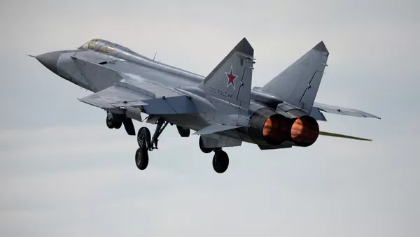 Истребитель-перехватчик МиГ-31 на авиационном фестивале Крылья Пармы - Sputnik Mundo