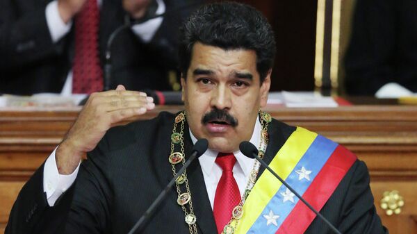 Venezuela's President Nicolas Maduro, speaks during the annual state-of-the-nation address at the National Assembly in Caracas, Venezuela, Wednesday, Jan 21, 2015 - Sputnik Mundo