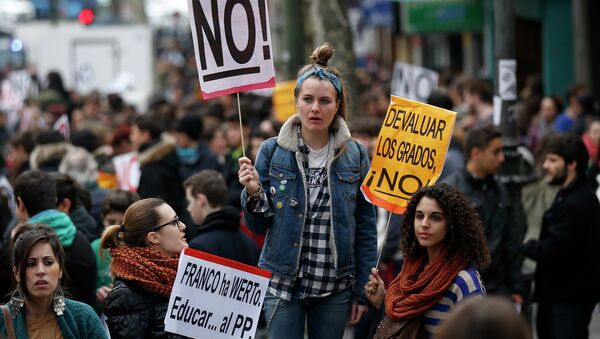 Huelga estudiantil nacional en Madrid (archivo) - Sputnik Mundo