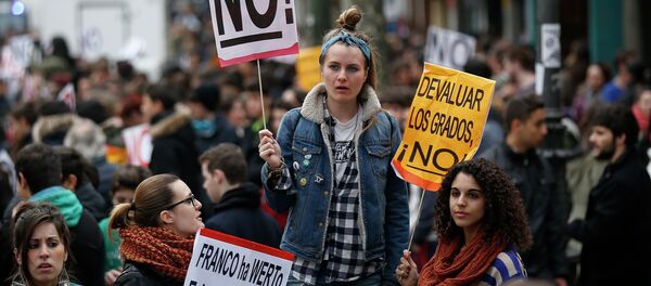 Huelga estudiantil nacional en Madrid (archivo) - Sputnik Mundo