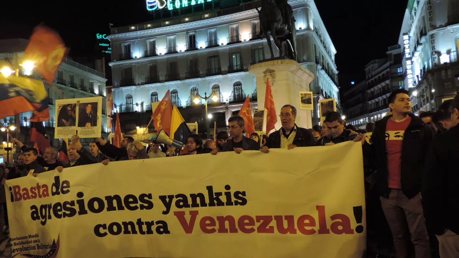 Protesta en Madrid contra las sanciones de EEUU a Venezuela Protesta en Madrid contra las sanciones de EEUU a Venezuela - Sputnik Mundo, 1920, 14.03.2024