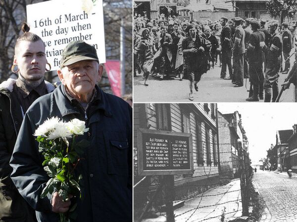 Procesión de los ex legionarios de SS en Riga y marchas nazis durante la II Guerra Mundial - Sputnik Mundo