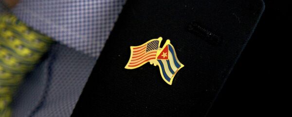 Banderas de EEUU y Cuba - Sputnik Mundo