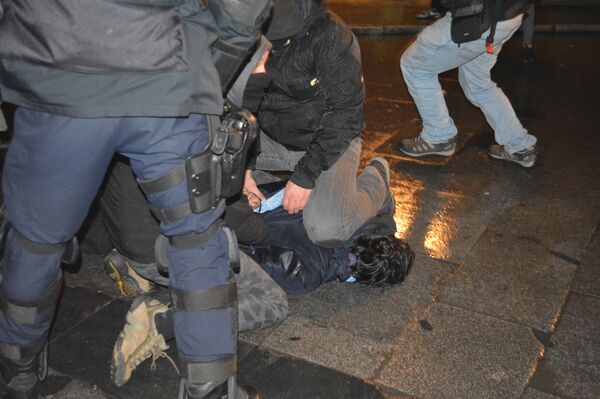 Un detenido tras la Marcha de la Dignidad - Sputnik Mundo