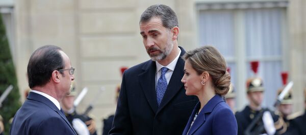 Presidente de Francia, François Hollande y el rey de España, Felipe VI - Sputnik Mundo