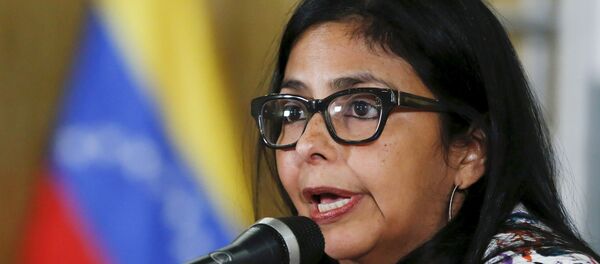 Venezuelan Foreign Minister Delcy Rodriguez speaks to the media during a news conference in Caracas March 25, 2015. - Sputnik Mundo