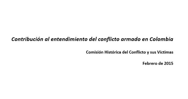'Contribución al entendimiento del conflicto armado en Colombia' (PDF) 'Contribución al entendimiento del conflicto armado en Colombia' (PDF) - Sputnik Mundo