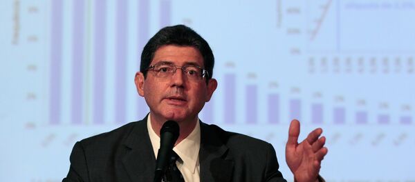 Brazil's Finance Minister Joaquim Levy during news conference Brazil's Finance Minister Joaquim Levy during news conference - Sputnik Mundo