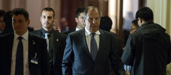 Serguéi Lavrov, ministro de Exteriores de Rusia, durante las negociaciones en Lausana Serguéi Lavrov, ministro de Exteriores de Rusia, durante las negociaciones en Lausana - Sputnik Mundo