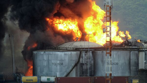 Incendio en Santos de Brasil - Sputnik Mundo