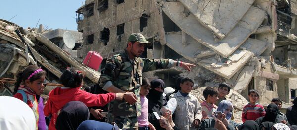 Situación en el campo de refugiados de Yarmuk en las afueras de Damasco - Sputnik Mundo