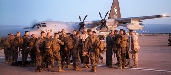 Marines estadounidenses en la base español Morón de la Frontera - Sputnik Mundo