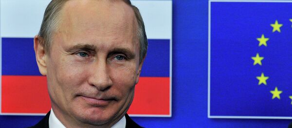 El presidente de Rusia Vladímir Putin en la cumbre UE-Rusia en Bruselas (archivo) - Sputnik Mundo