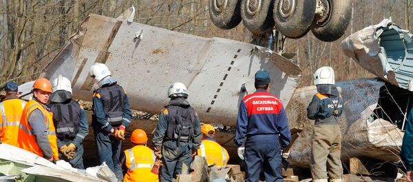 El lugar del siniestro del Tu-154M del presidente polaco Lech Kaczynski - Sputnik Mundo