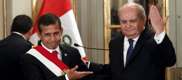 Presidente de Perú, Ollanta Humala con nuevo primer ministro, Pedro Cateriano Presidente de Perú, Ollanta Humala con nuevo primer ministro, Pedro Cateriano - Sputnik Mundo