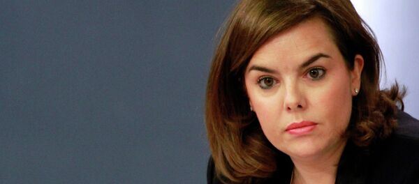 Soraya Sáenz de Santamaría, la vicepresidenta del Gobierno, ministra de la Presidencia y portavoz del Gobierno - Sputnik Mundo