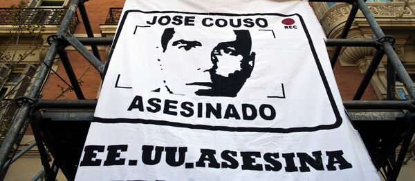 Protesta en Madrid por el asesinato de José Couso (archivo) - Sputnik Mundo