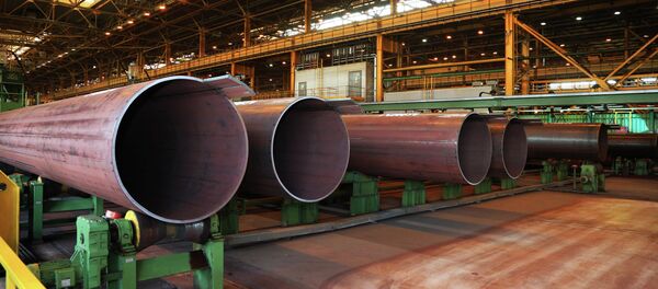 Planta de fabricación de tuberías en la ciudad de Kolpino (San Petersburgo) - Sputnik Mundo