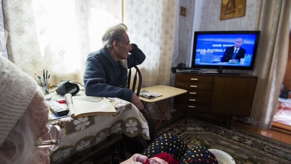 Línea directa con Vladímir Putin del año 2015 - Sputnik Mundo