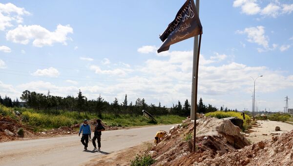 Bandera de Frente al Nusra - Sputnik Mundo